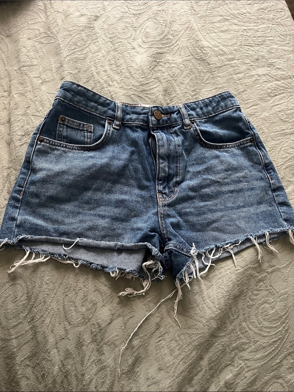 BDG Distressed Cutoff Denim Shorts - Blue Urban outfitters
